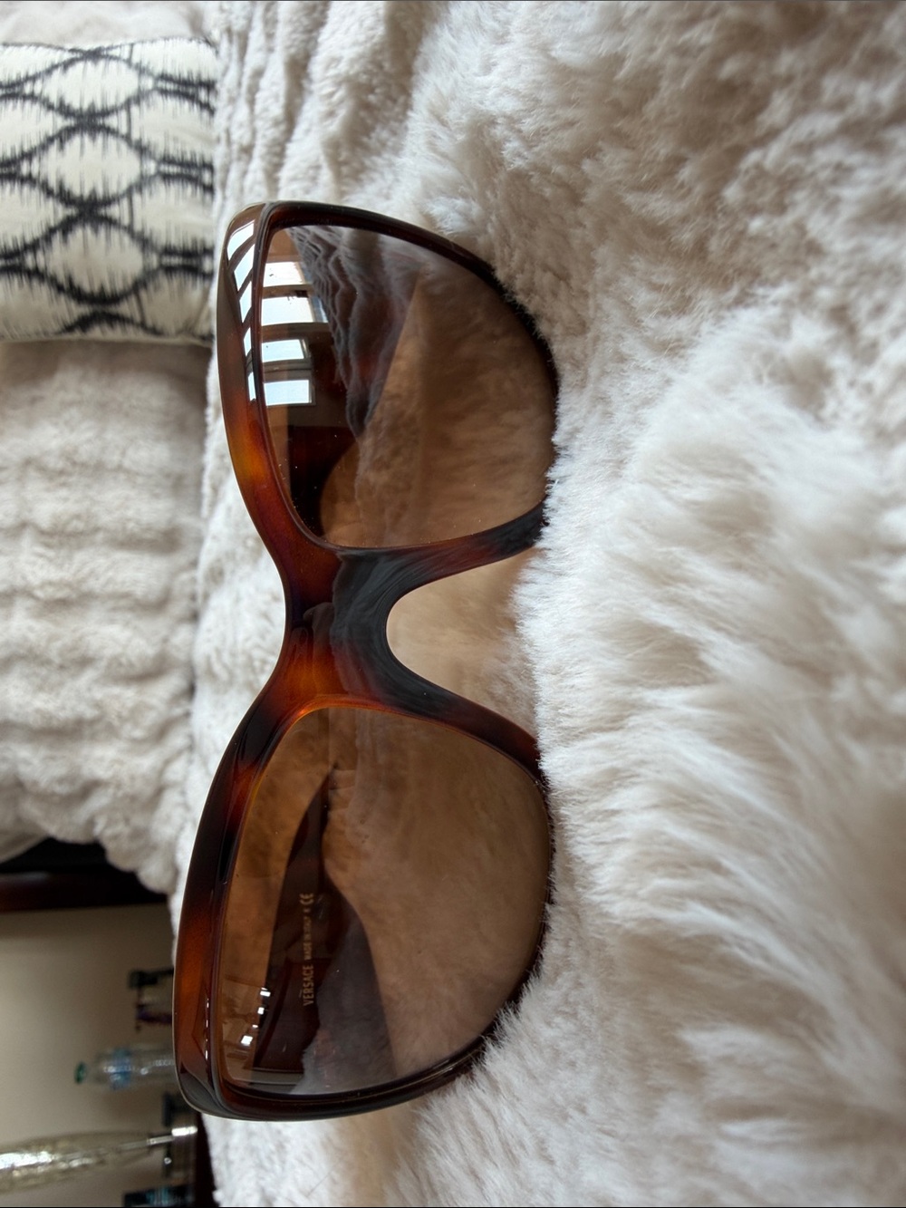 Versace Tortoiseshell Women's Oversized Sunglasses - Brown